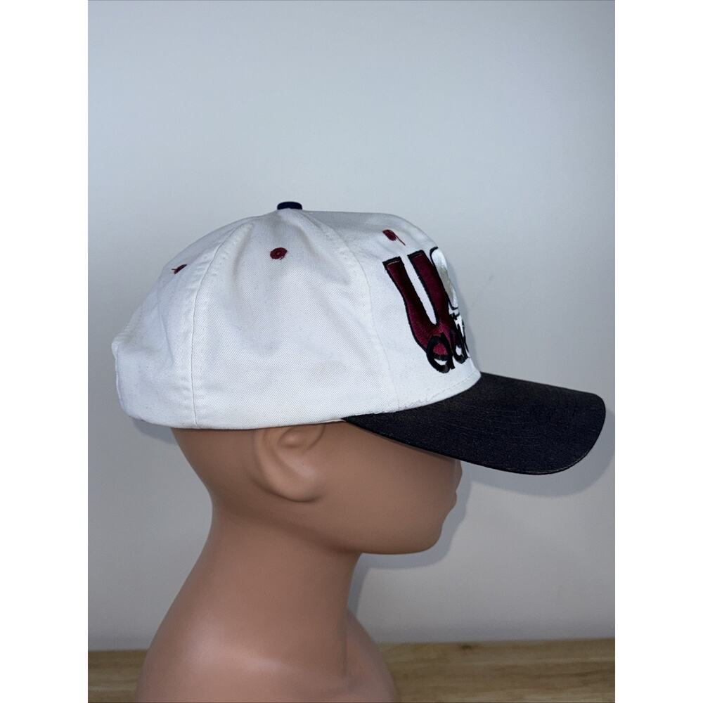 Vintage Adidas USA Flag Logo Embroidered Snapback Hat Adjustable White - Picture 4 of 8